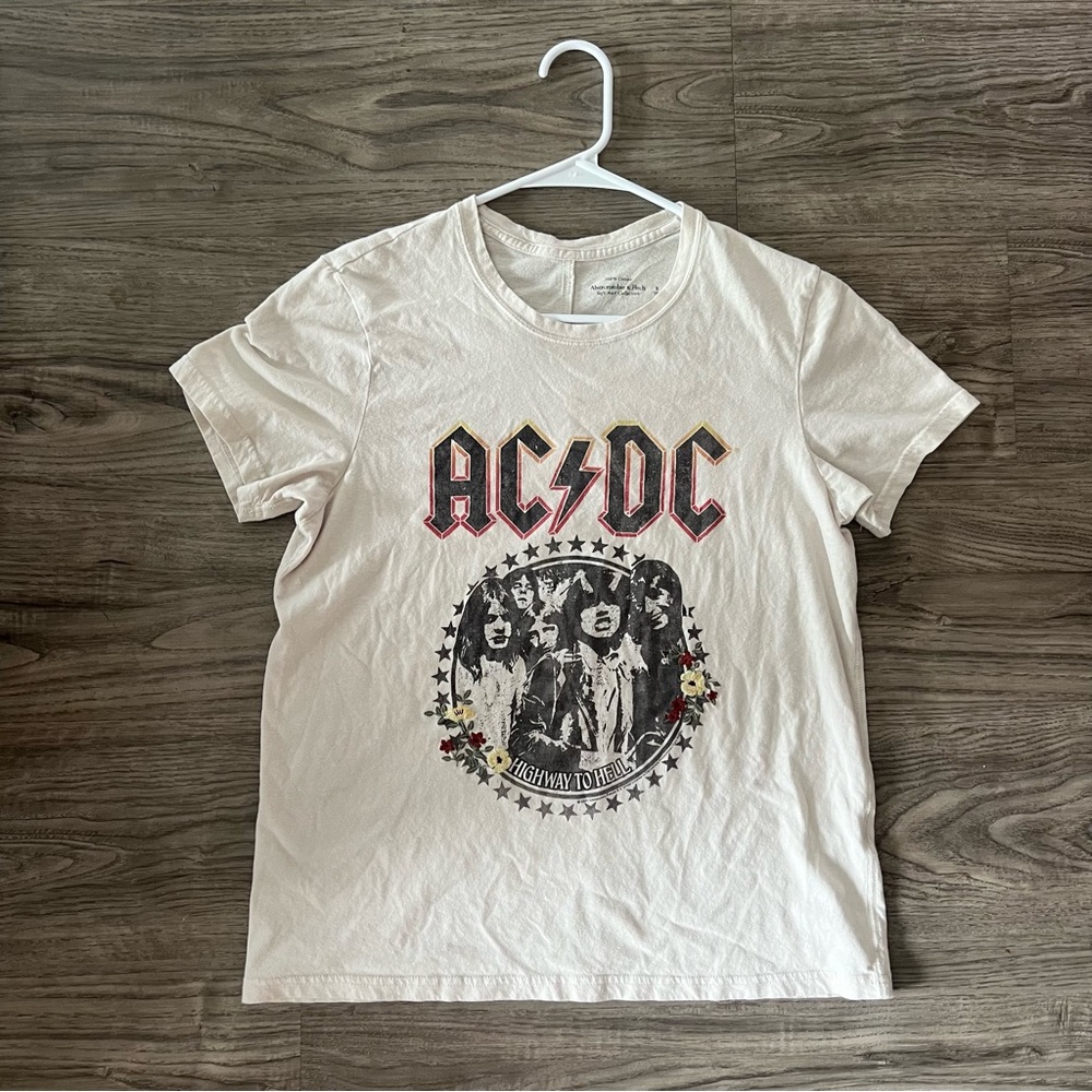 Abercrombie And Fitch (A&F) Acdc Tee, Size S, Off… - image 2